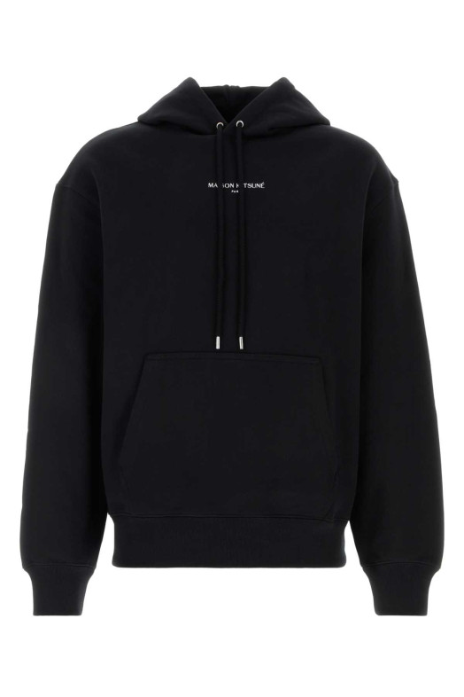 Black cotton sweatshirt MAISON KITSUNE (QM00700KM0341)