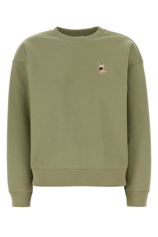Sage green cotton sweatshirt MAISON KITSUNE (QW00306KM0341)