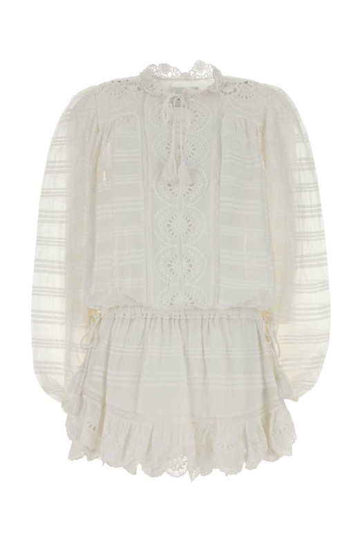 White cotton Preya mini dress ISABEL MARANT ETOILE (RO0952FAD1J05E)