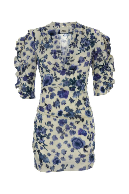 Printed stretch silk Doris mini dress ISABEL MARANT (RO1059FAD1J11I)