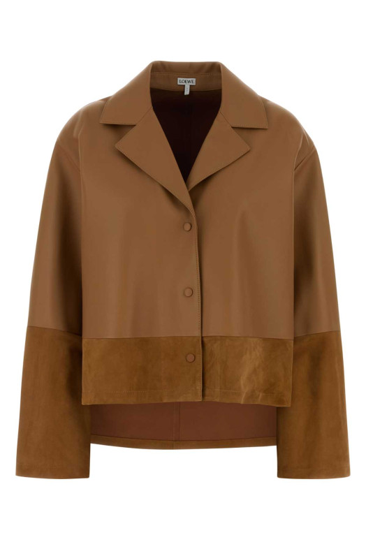 Camel leather and suede shirt LOEWE (S359Y31L32)