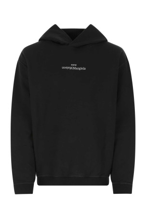 Black cotton oversize sweatshirt MAISON MARGIELA (S50GU0167S25503)