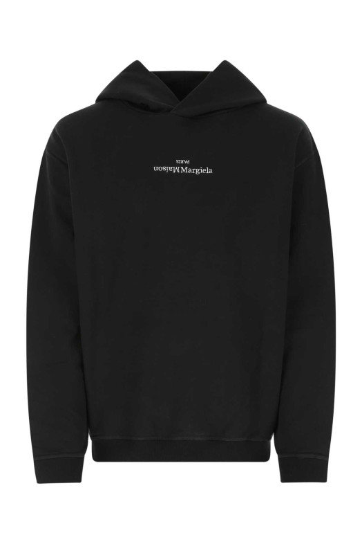 Black cotton oversize sweatshirt MAISON MARGIELA (S50GU0167S25503)