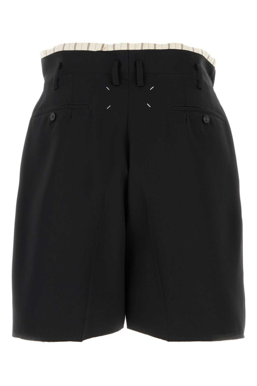 Black wool bermuda shorts MAISON MARGIELA (S50MU0093M35693)
