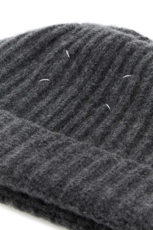 Dark grey wool beanie hat MAISON MARGIELA (S50TB0016M13226)