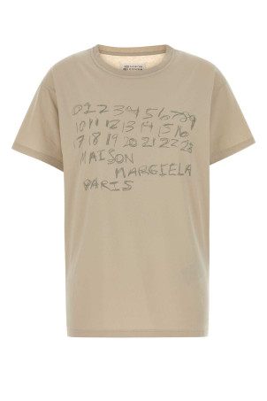 Beige cotton oversize t-shirt MAISON MARGIELA (S51GC0544S24575)
