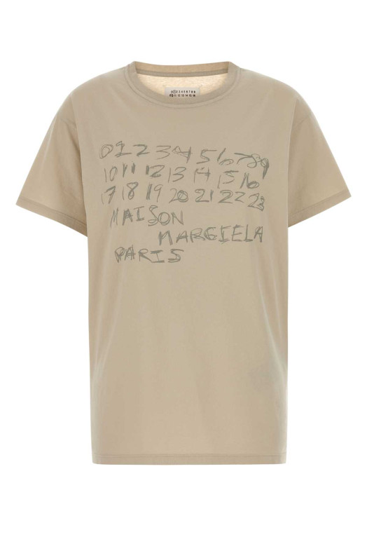 Beige cotton oversize t-shirt MAISON MARGIELA (S51GC0544S24575)