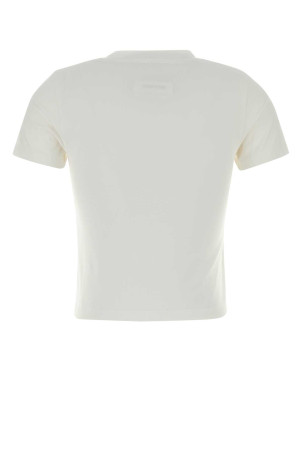 White stretch cotton t-shirt White MM6 MAISON MARGIELA (S52GC0360M20185)