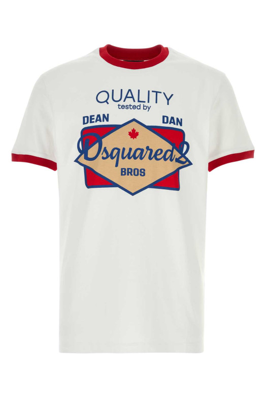 White cotton t-shirt DSQUARED (S71GD1658D20033)