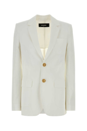 White cotton blazer White DSQUARED (S75BN0947D35448)