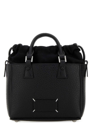 Black leather 5ac handbag MAISON MARGIELA (SB1WG0090P8833)