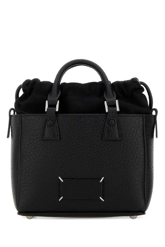 Black leather 5ac handbag MAISON MARGIELA (SB1WG0090P8833)