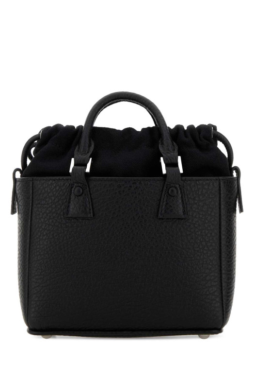 Black leather 5ac handbag MAISON MARGIELA (SB1WG0090P8833)