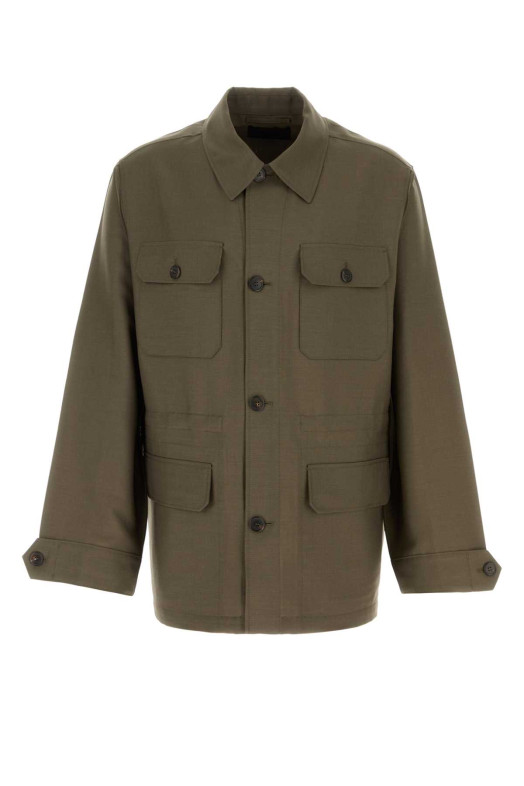 Olive green mohair blend jacket PRADA (SGD127SOOO12I1)