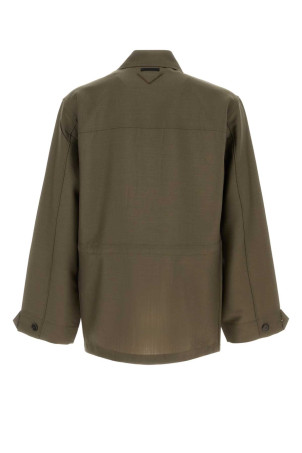 Olive green mohair blend jacket PRADA (SGD127SOOO12I1)