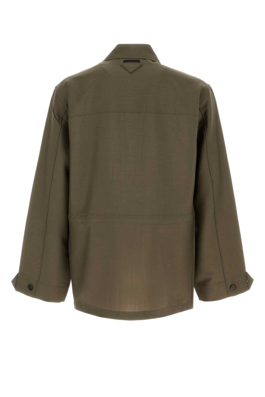 Olive green mohair blend jacket PRADA (SGD127SOOO12I1)