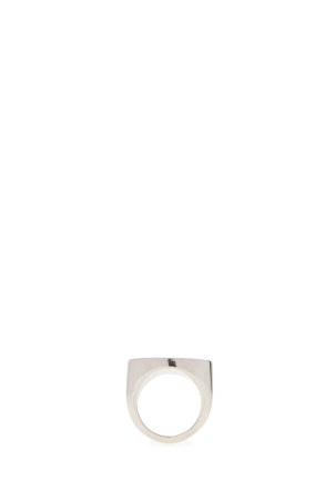 Silver metal ring Black MM6 MAISON MARGIELA (SM7UQ0119P8755)