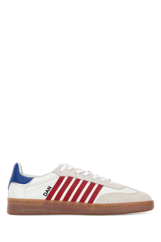 White leather Boxer sneakers DSQUARED (SNM047518907438)