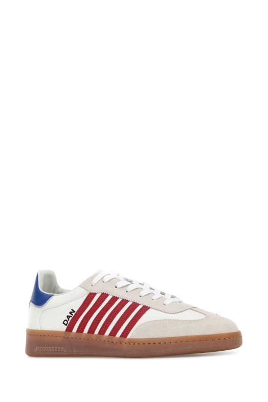 White leather Boxer sneakers DSQUARED (SNM047518907438)