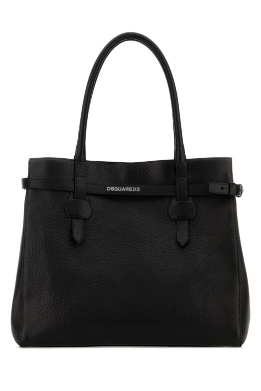 Black leather Twin shopping bag DSQUARED (SPW011112900001)