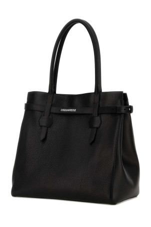 Black leather Twin shopping bag DSQUARED (SPW011112900001)