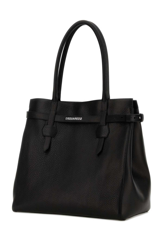 Black leather Twin shopping bag DSQUARED (SPW011112900001)