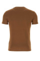 Brown stretch cotton blend t-shirt TOM FORD (T4M081040)