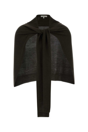 Dark brown wool and acrylic cape LEMAIRE (TA0002LK087)