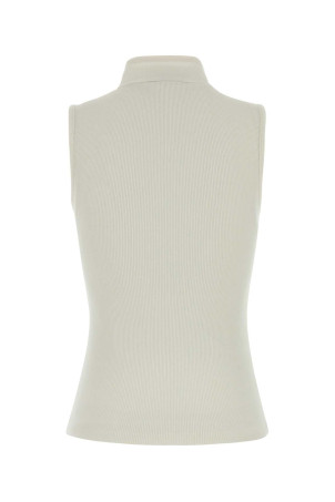 White stretch cotton blend vest LEMAIRE (TS0004LJ1030)