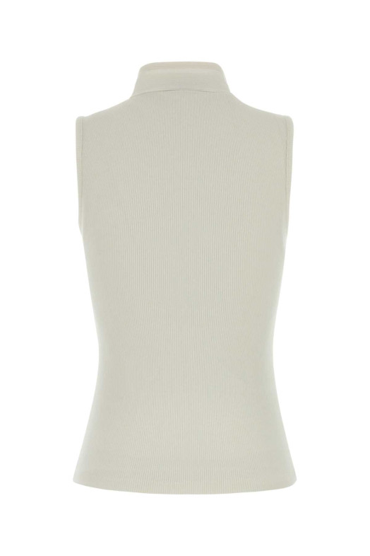 White stretch cotton blend vest LEMAIRE (TS0004LJ1030)