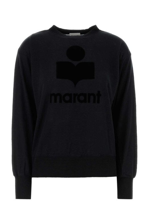 Black linen Klowia t-shirt ISABEL MARANT ETOILE (TS0005FAA1N09E)