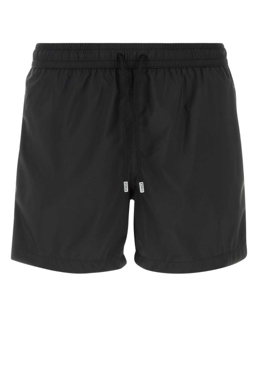 Black polyester swimming shorts FEDELI (TU00320)
