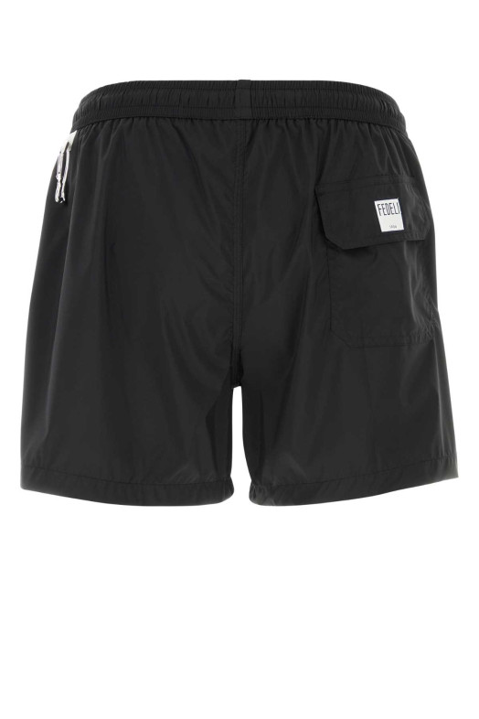 Black polyester swimming shorts FEDELI (TU00320)