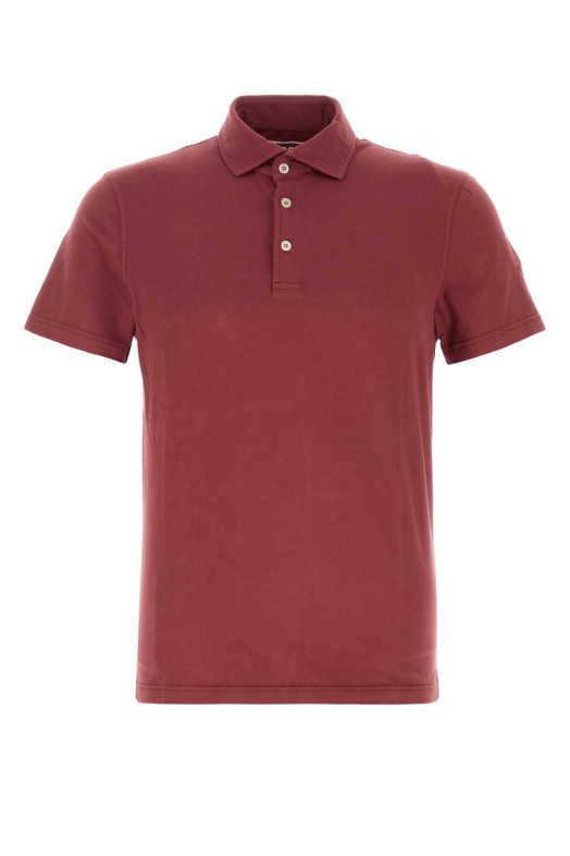 Tyrian purple stretch cotton polo shirt FEDELI (TUD00120)