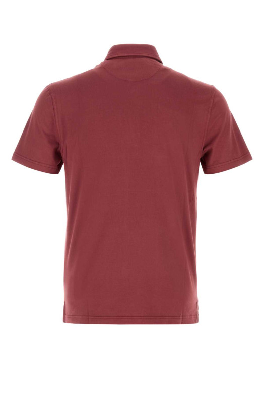 Tyrian purple stretch cotton polo shirt FEDELI (TUD00120)