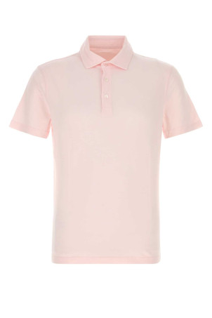 Light pink stretch cotton polo shirt FEDELI (TUD00120)