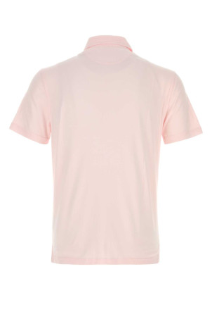 Light pink stretch cotton polo shirt FEDELI (TUD00120)
