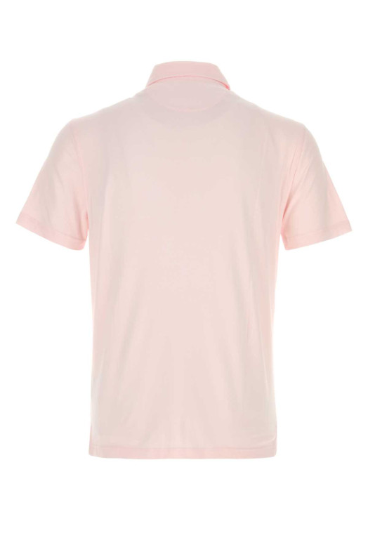 Light pink stretch cotton polo shirt FEDELI (TUD00120)