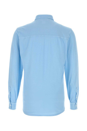 Light-blue piquet shirt FEDELI (TUF131)
