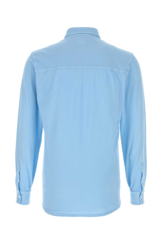 Light-blue piquet shirt FEDELI (TUF131)