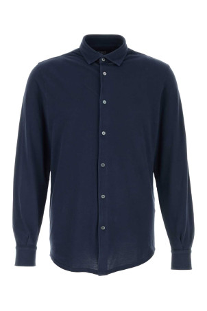 Navy blue piquet shirt FEDELI (TUF131)