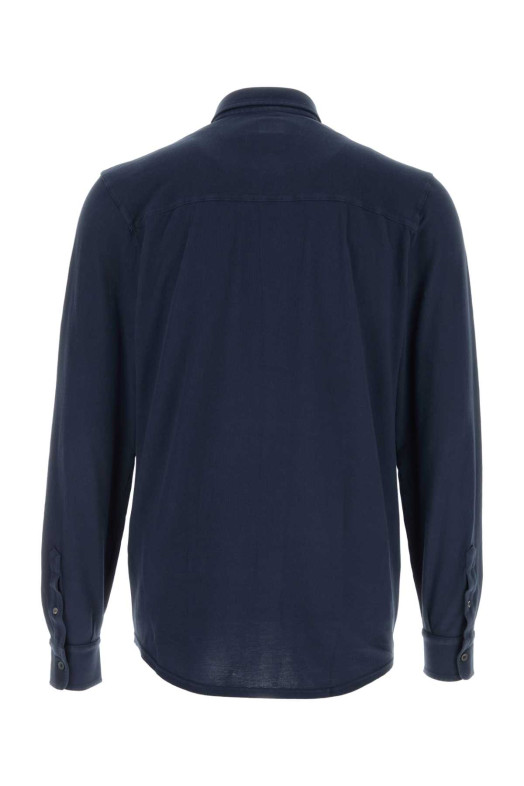 Navy blue piquet shirt FEDELI (TUF131)