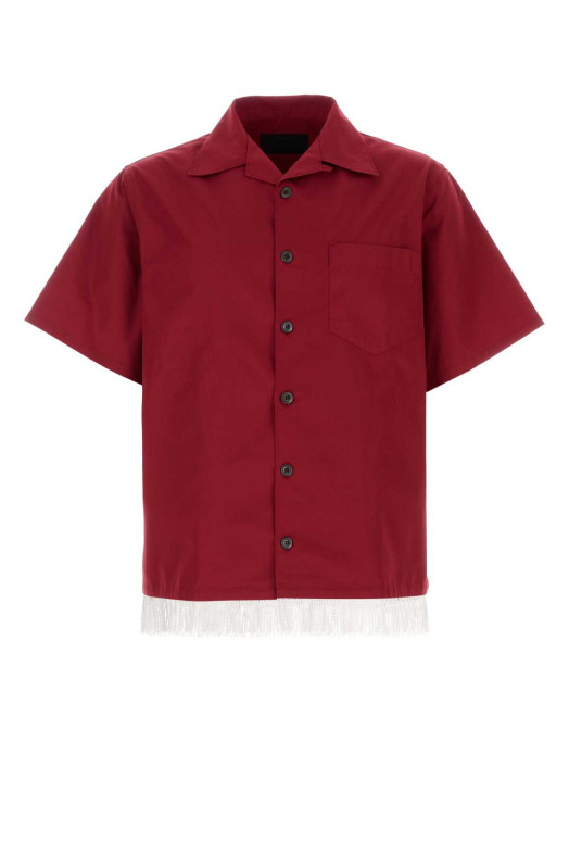Tiziano red poplin shirt PRADA (UCS547SOOO18T2)
