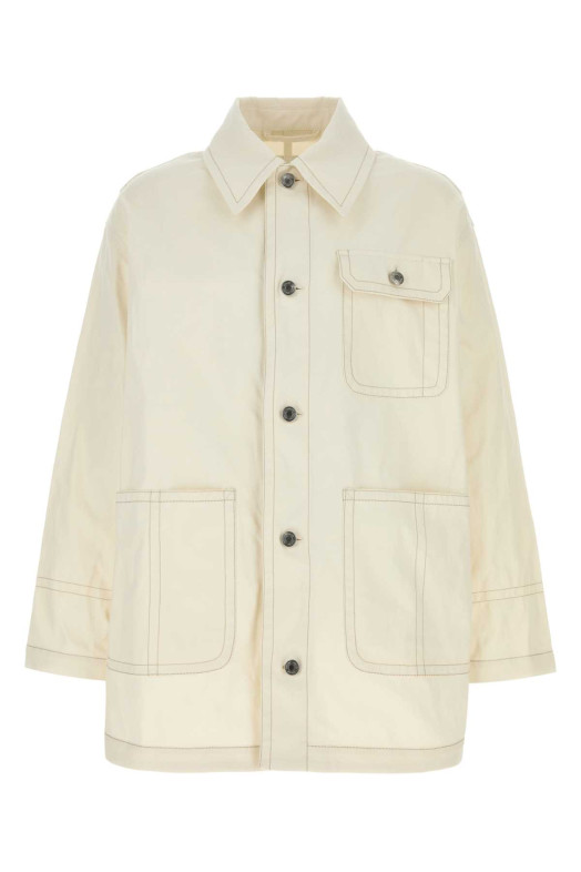 White cotton jacket AMI (UJK880CO0211)