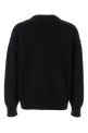 Black wool cardigan White AMI (UKC367018)