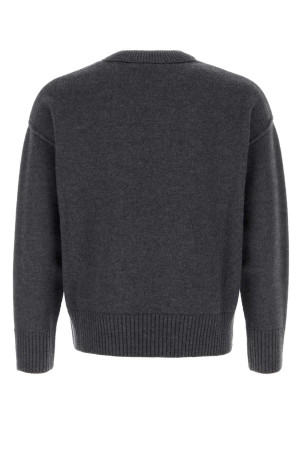 Dark grey wool sweater AMI (UKS838018)