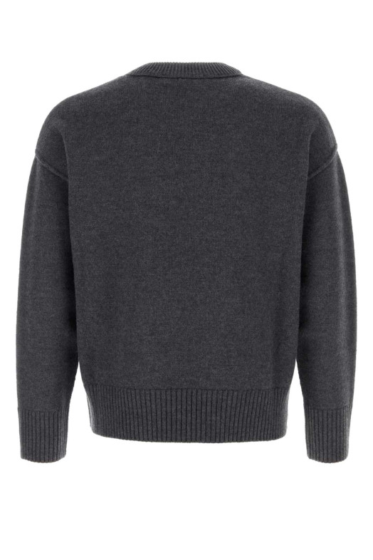 Dark grey wool sweater AMI (UKS838018)