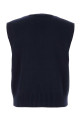 Navy blue wool blend vest AMI (UKS860KN0156)