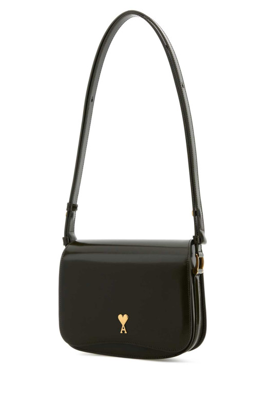 Olive green leather Paris Paris crossbody bag AMI (ULL717AL0139)