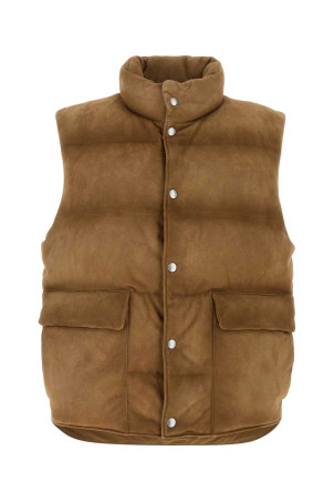 Biscuit suede sleeveless down jacket PRADA (UPT142SOOO18OM)